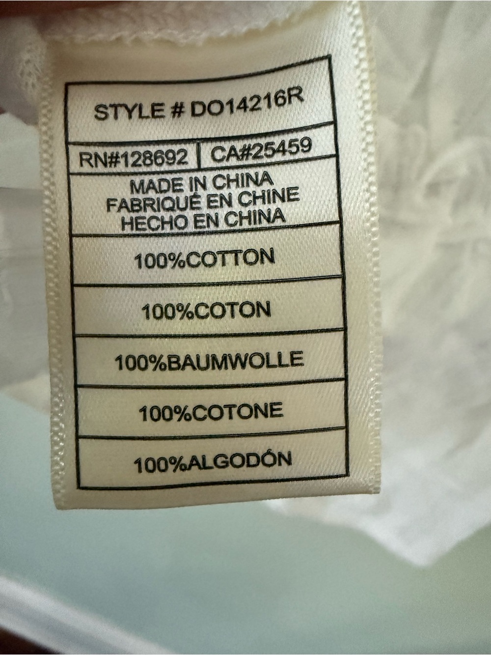 Steve Madden White Tie-Waist Peasant Blouse - Picture 6 of 6